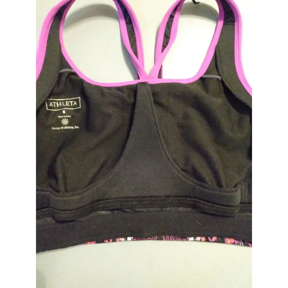 Athleta‎ Women's Floral Sportswear Athletic Bra Top Size Small